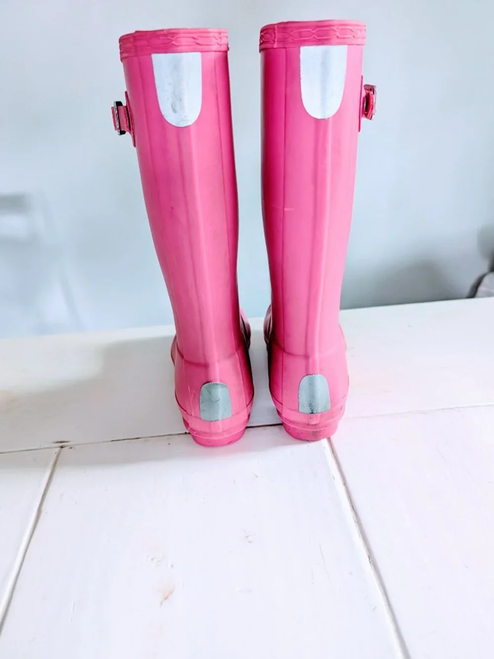 Hunter Original Kids Pink Rain Boots Big Girls Size 4 Waterproof Rubber Classic